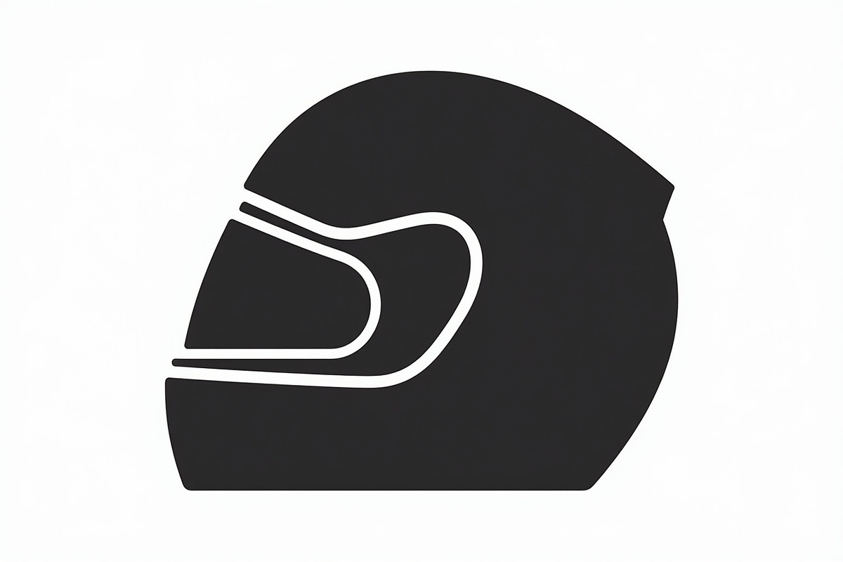 Motorcycle Helmet Silhouette Set, an Illustration by abu67222 (Photo 5 of 7)