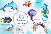 Little OCEAN creatures. Watercolor, an Object Graphic by Ana-Sakuta (Thumbnail 14 of 16)