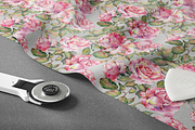 Watercolor Garden Rose Patterns, a Pattern Graphic by Jeanna Draw (Thumbnail 6 of 12)