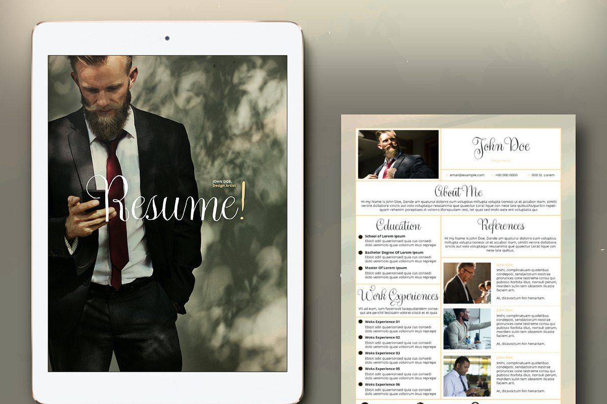 Gradient Background Aesthetic Resume, a Resume Template by Bizz_District_Studio (Photo 2 of 2)