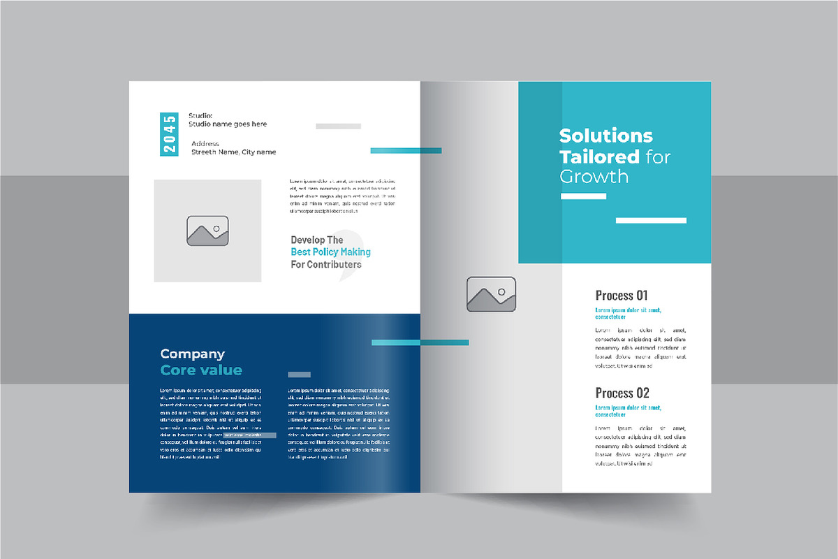 Company annual report layout, a Brochure Template by Pavel_design (Photo 6 of 7)