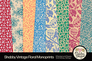 Shabby Vintage Floral Backgrounds, a Texture Graphic by Clikchic Designs (Thumbnail 1 of 10)