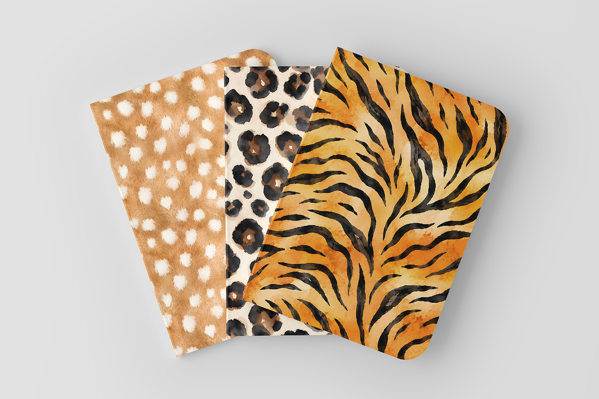 Watercolor Seamless Animal Patterns, a Pattern Graphic by Iryna Denysova (Photo 10 of 10)