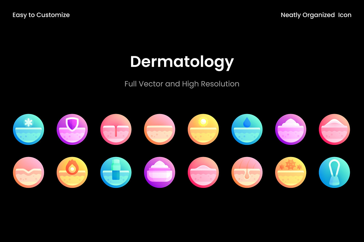 Dermatology Medical Icons, a Duotone Icon by Wencory (Photo 2 of 2)
