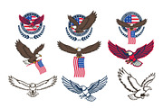 A collection of patriotic eagle logo, an Object Graphic by FarhanYousaf (Thumbnail 1 of 5)