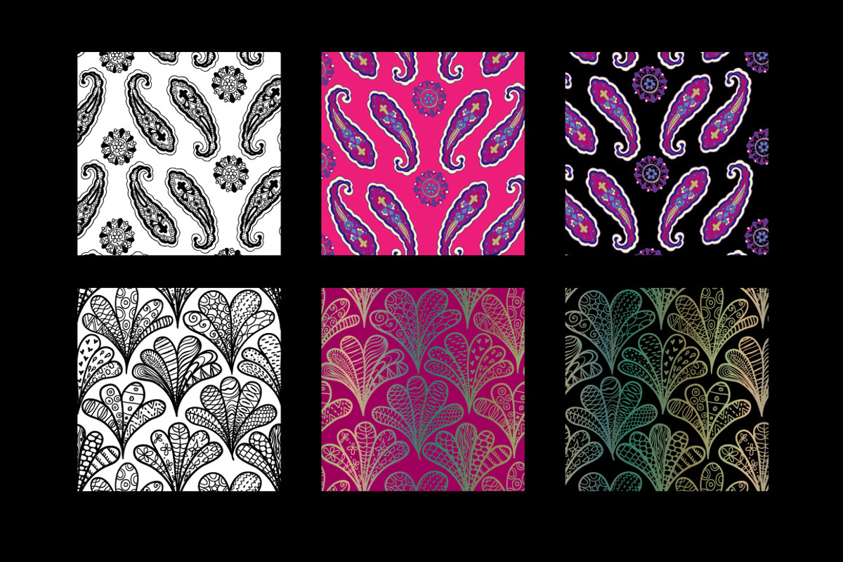 8 seamless paisley patterns, a Pattern Graphic by AnastasiaFears (Photo 5 of 5)