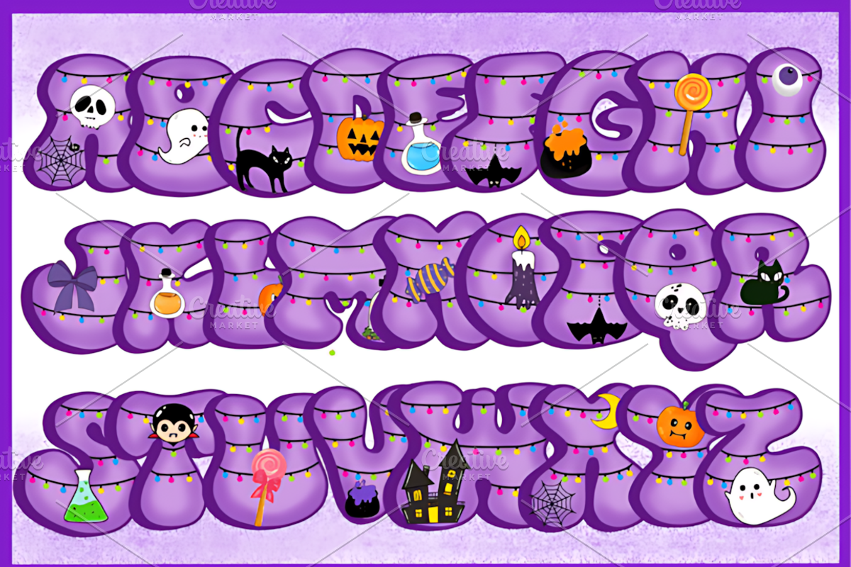 Halloween Font, a Handwritten Font by Coco Bloom (Photo 3 of 9)
