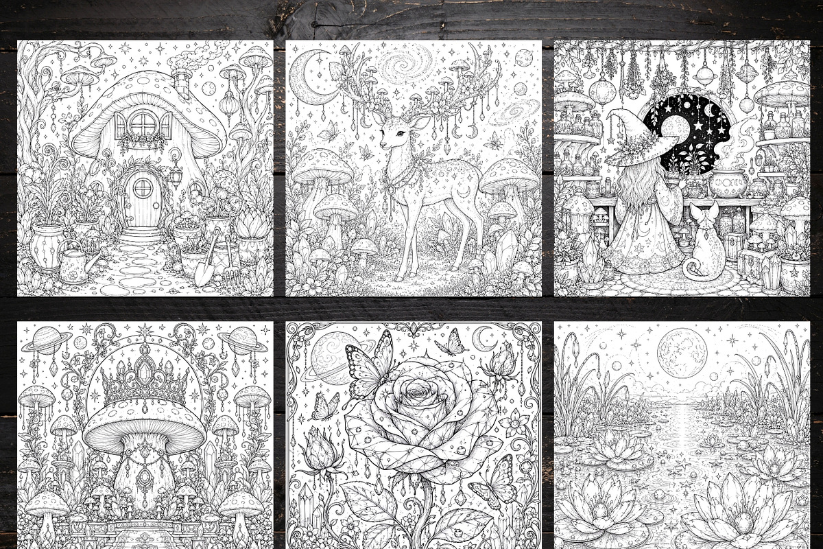 Alien Botanical Garden Coloring Page, a Brochure Template by LA Design (Photo 2 of 10)