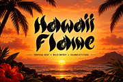 Hawaii Flame, a Script Font by Wow Magic (Thumbnail 1 of 4)