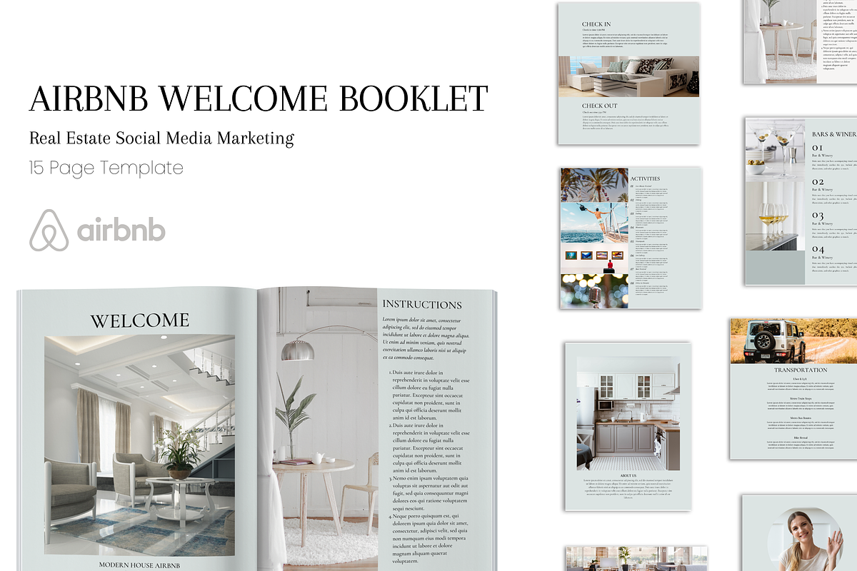 Airbnb Welcome Book Template, a Magazine Template by Templits (Photo 1 of 9)