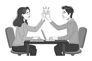 Corporate teamwork illustration, a Finance Illustration by Yayasya (Thumbnail 3 of 3)
