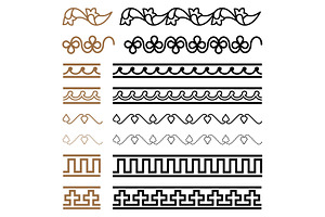 Ancient Greek Borders Vector Set