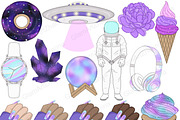 Galaxy Clipart, an Object Illustration by GlamArtZhanna (Thumbnail 4 of 8)
