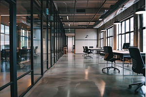 Modern open plan office interior, an Architecture Photo by Ylivdesign