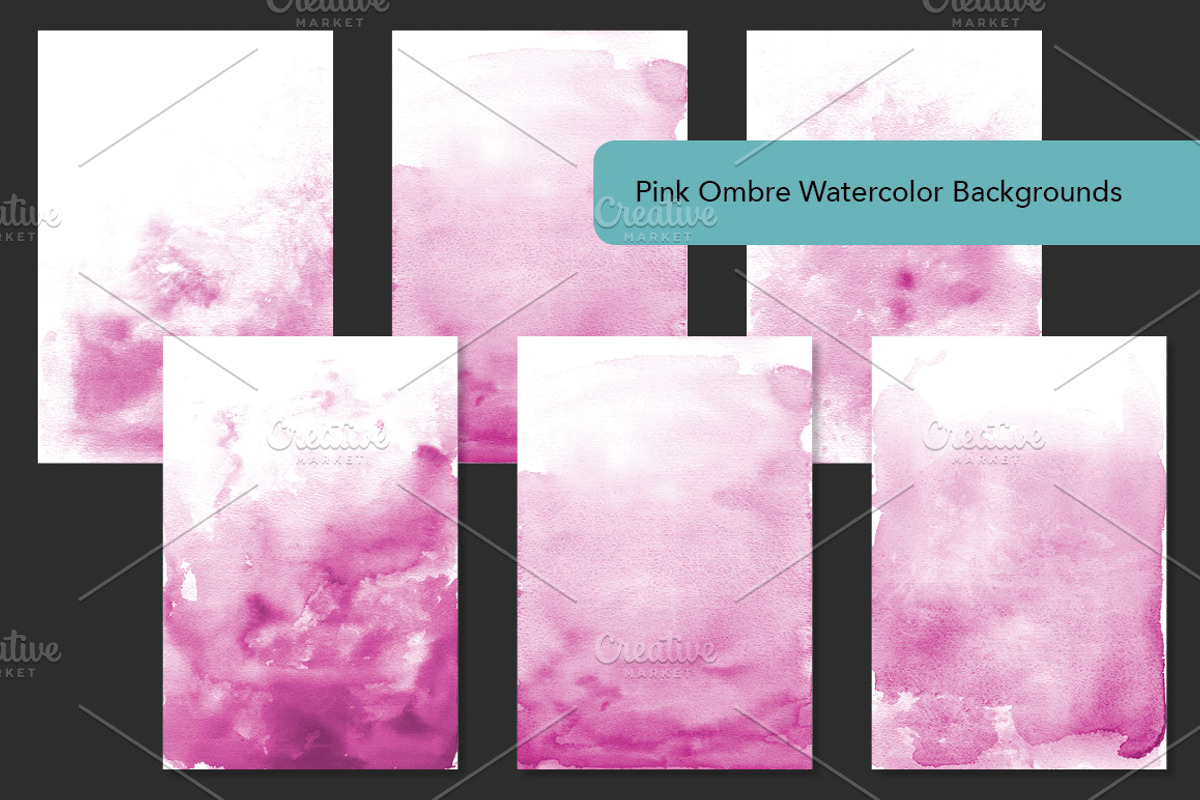 Essential Ombre Watercolor Bundle, a Texture Graphic by M. by mprintly (Photo 5 of 10)