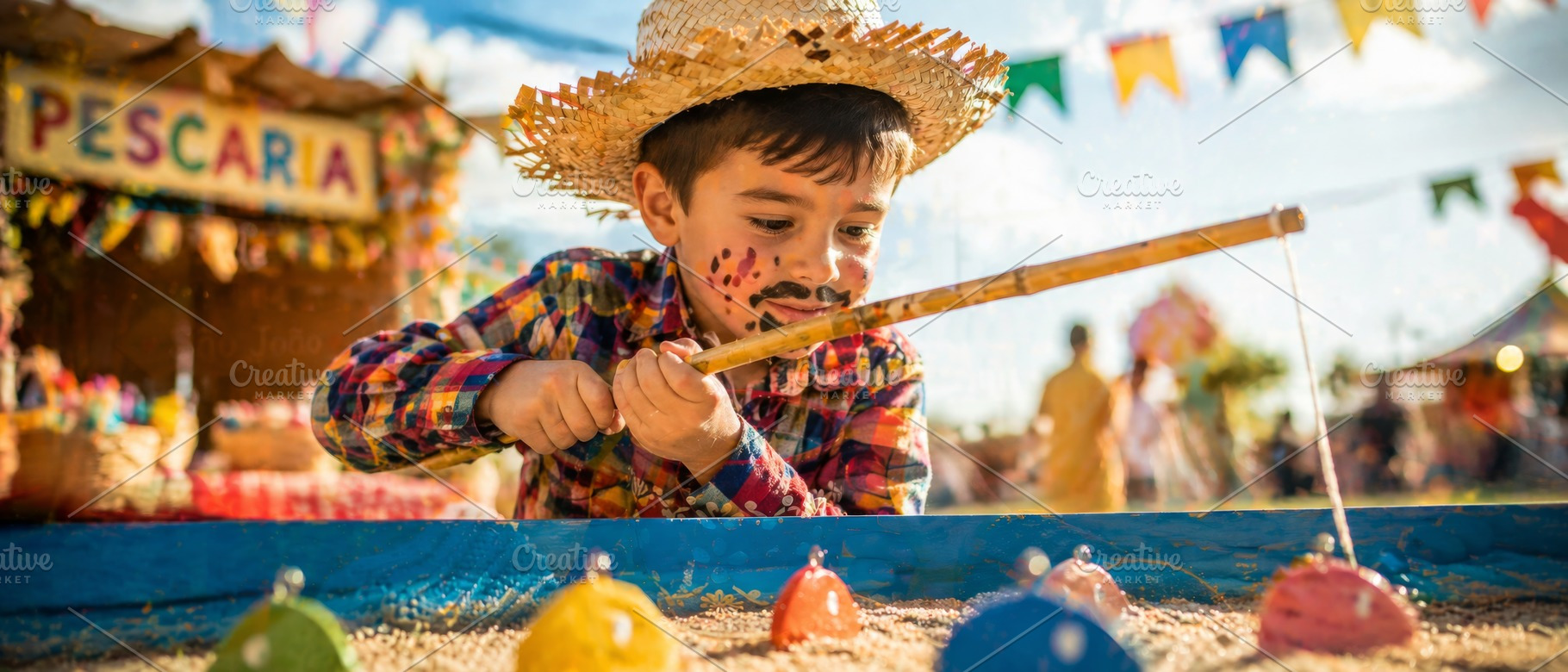 Festa Junina celebration with child, a Photo by Dvoevnore photos