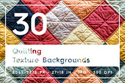 30 Quilting Texture Backgrounds, a Texture Graphic by Textures & Backgrounds (Thumbnail 1 of 10)