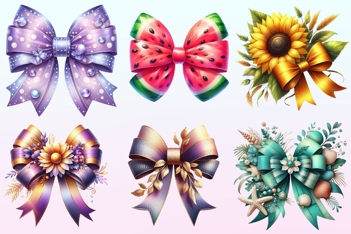 Summer Bow Clipart Bundle, a Graphic by CitraGraphics (Photo 2 of 4)