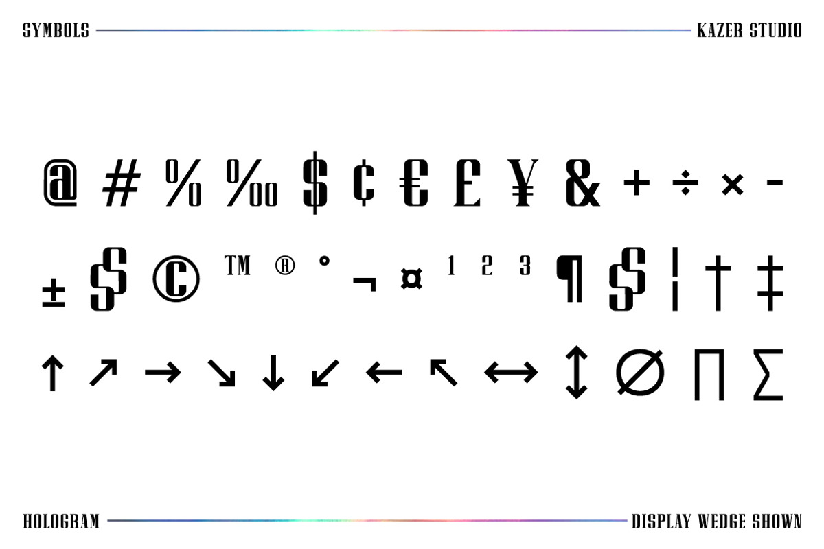 HOLOGRAM - Display Font, a Serif Font by KAZER STUDIO (Photo 11 of 11)