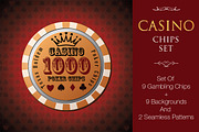 Casino, Poker Chips Set v1 (+bonus), an Object Graphic by Lemon Workshop (Thumbnail 1 of 8)
