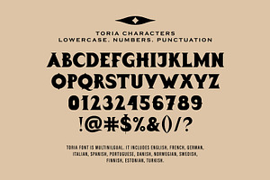 Toria Bohemian Decorative Serif Font