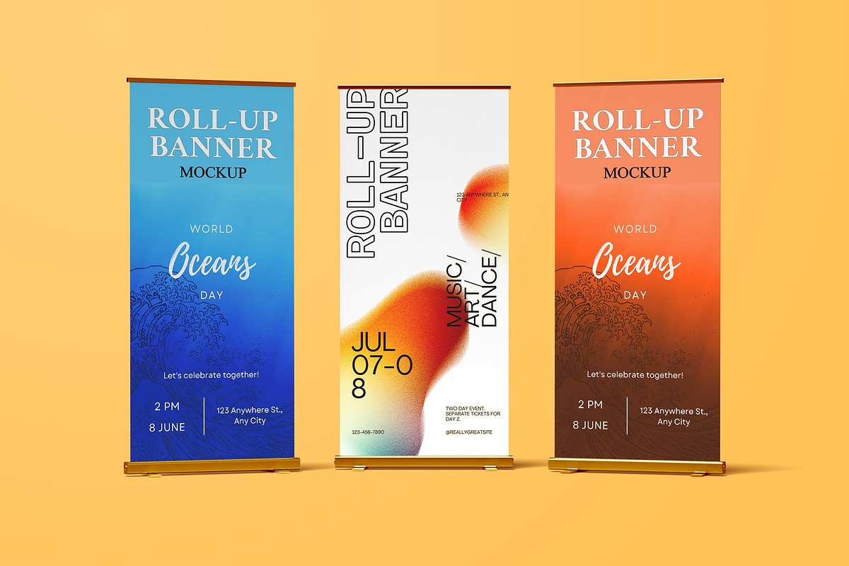 Roll-Up Banner Mockup, a Product Mockup by Sweetdady (Photo 3 of 5)