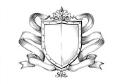 Hand-Drawn Heraldic Shield and Ribbo, a Graphic by BIPLOB EXPERT (Thumbnail 3 of 8)