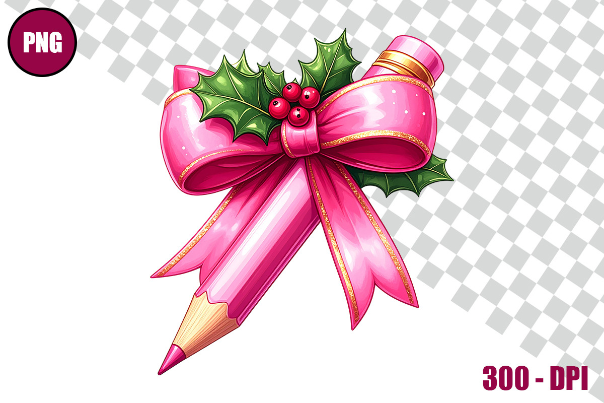 Pencil with Bow Clipart Bundle Files, a Decorative Illustration by taramija (Photo 18 of 26)