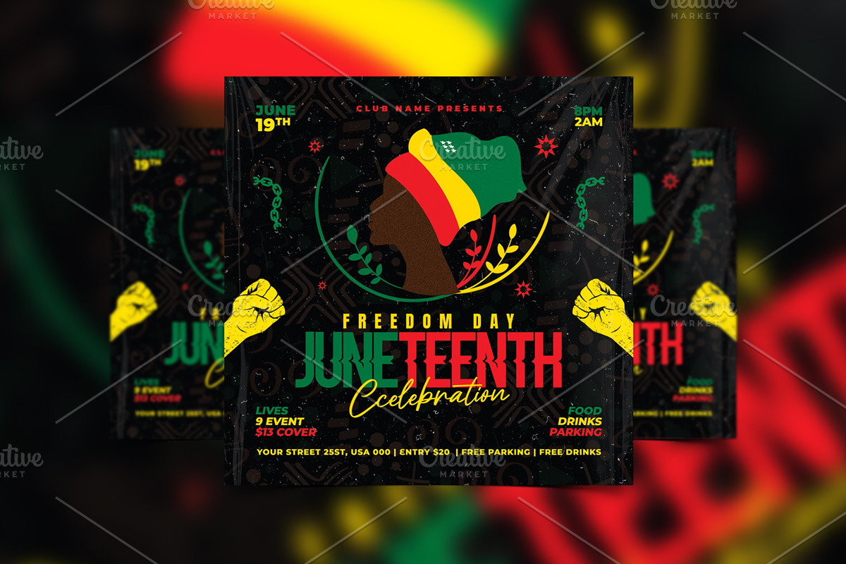 Juneteenth Celebration Flyer, a Flyer Template by StarPixles11 (Photo 1 of 3)