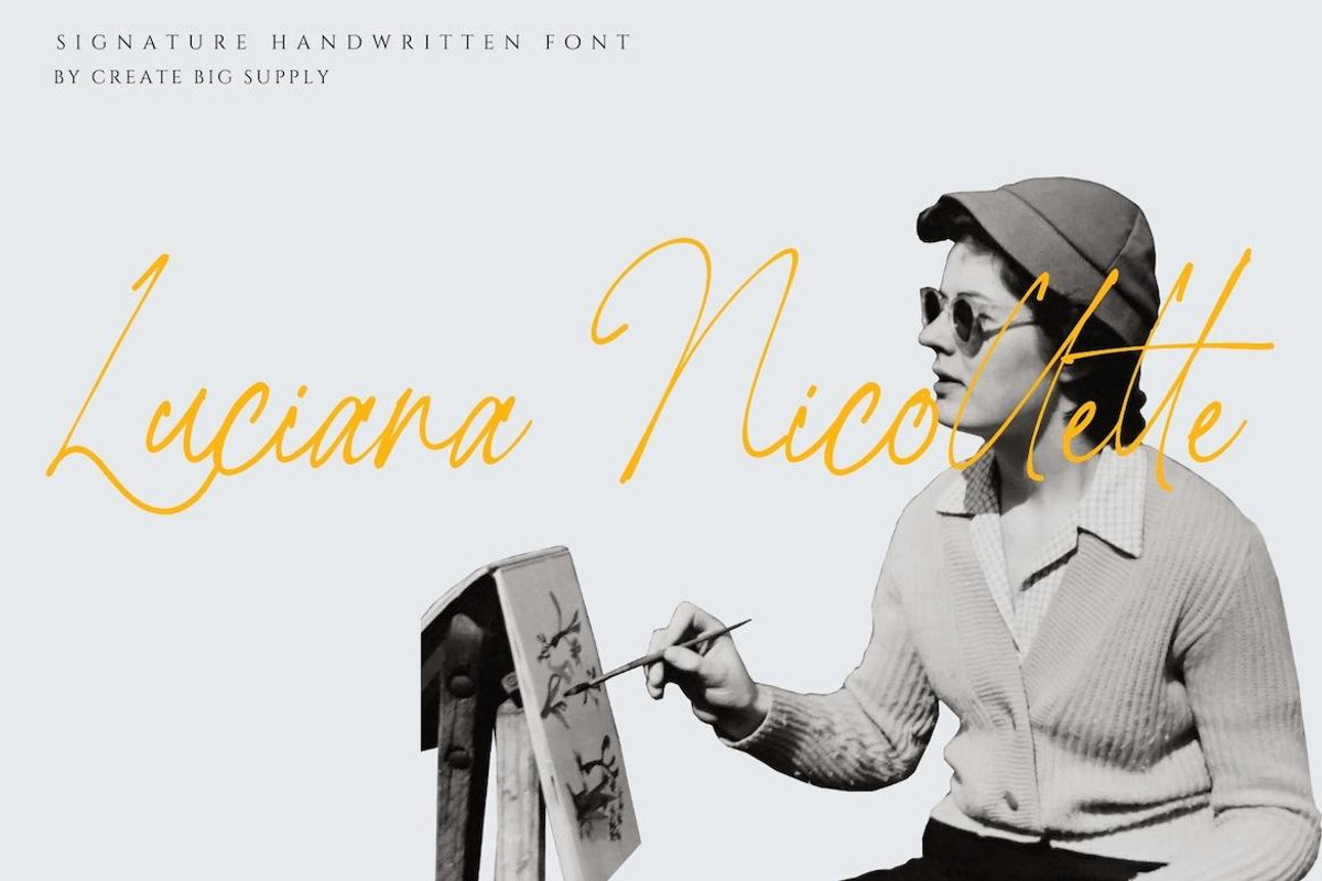 Rottis Amesty Signature Handwriting, a Handwritten Font by CreateBigSupply (Photo 4 of 9)