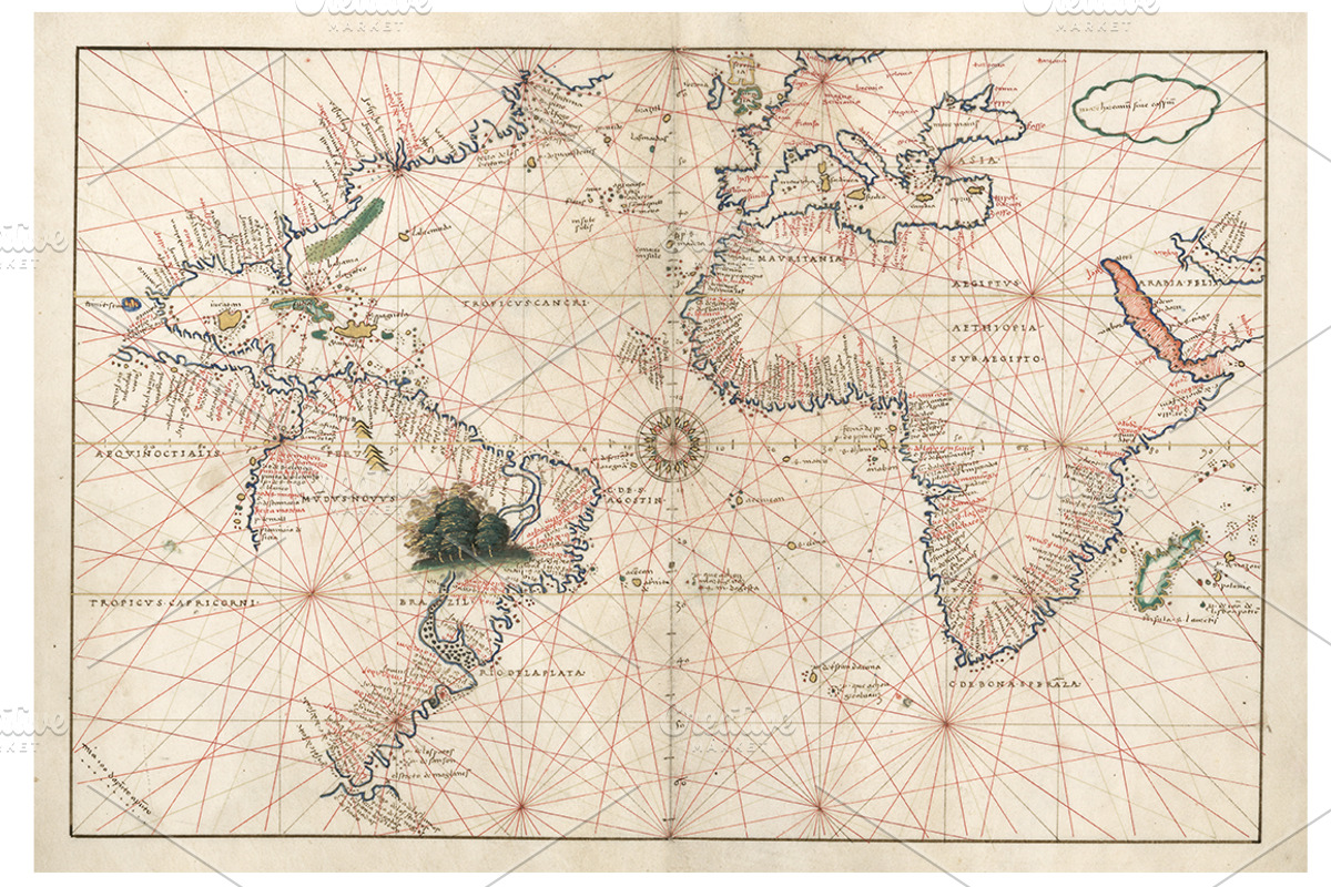 Antique Nautical Charts, a Texture Graphic by Blue Line Design (Photo 7 of 21)