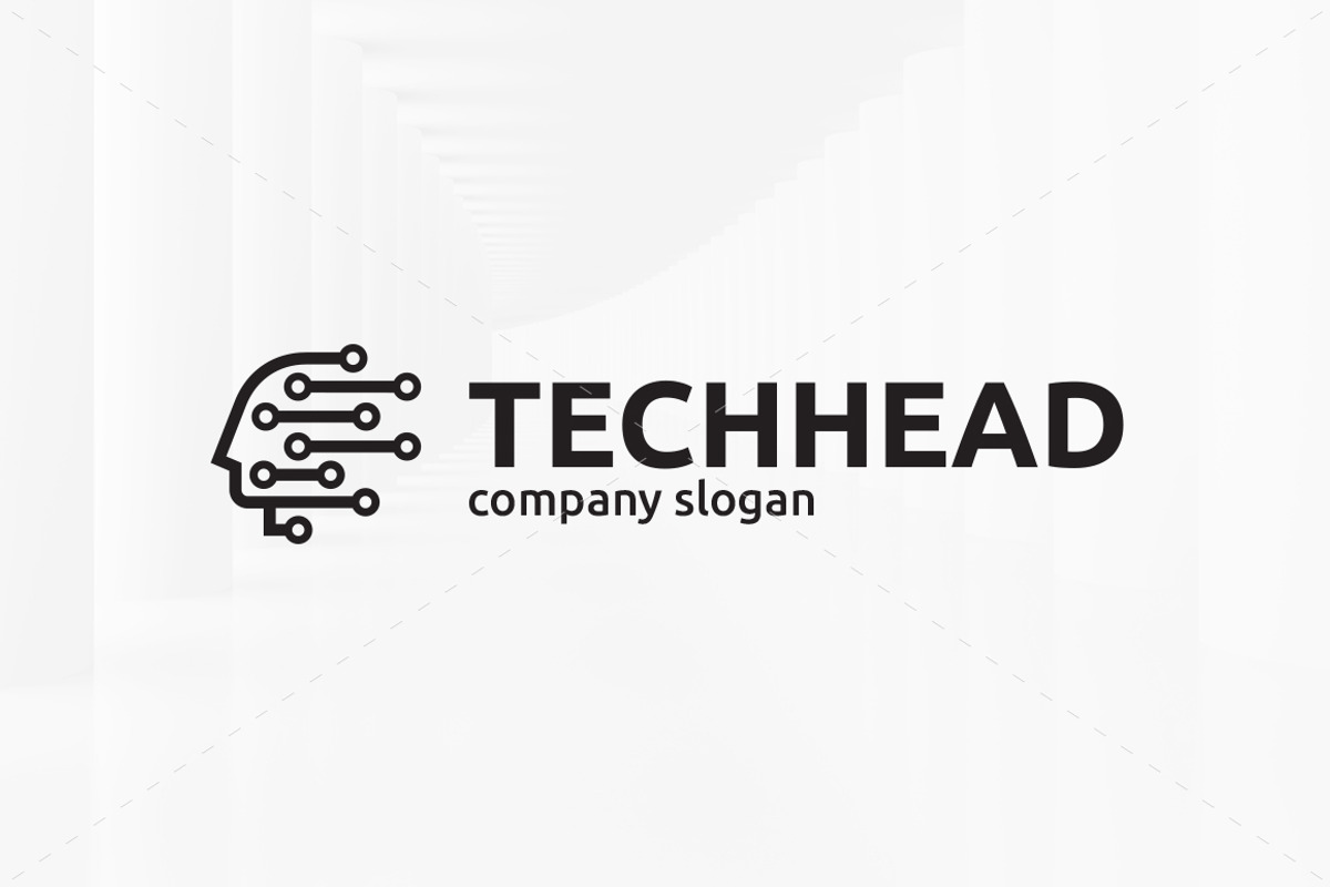 Tech Head Logo Template, a Branding & Logo Template by LOGOMAGINE