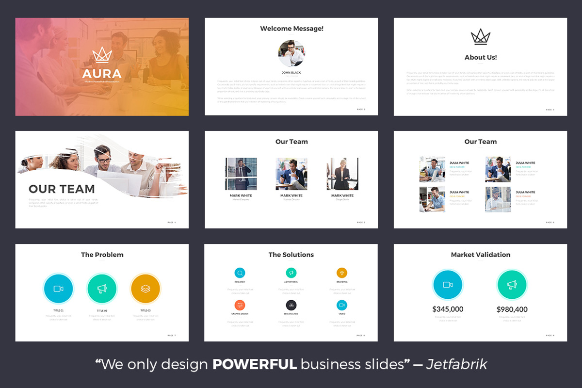 Aura Powerpoint Template, a Presentation Template by Jetfabrik (Photo 3 of 8)