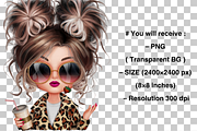Girl Leopard Bow Clipart PNG Bundle, a Graphic by Clipart Bloom (Thumbnail 12 of 12)