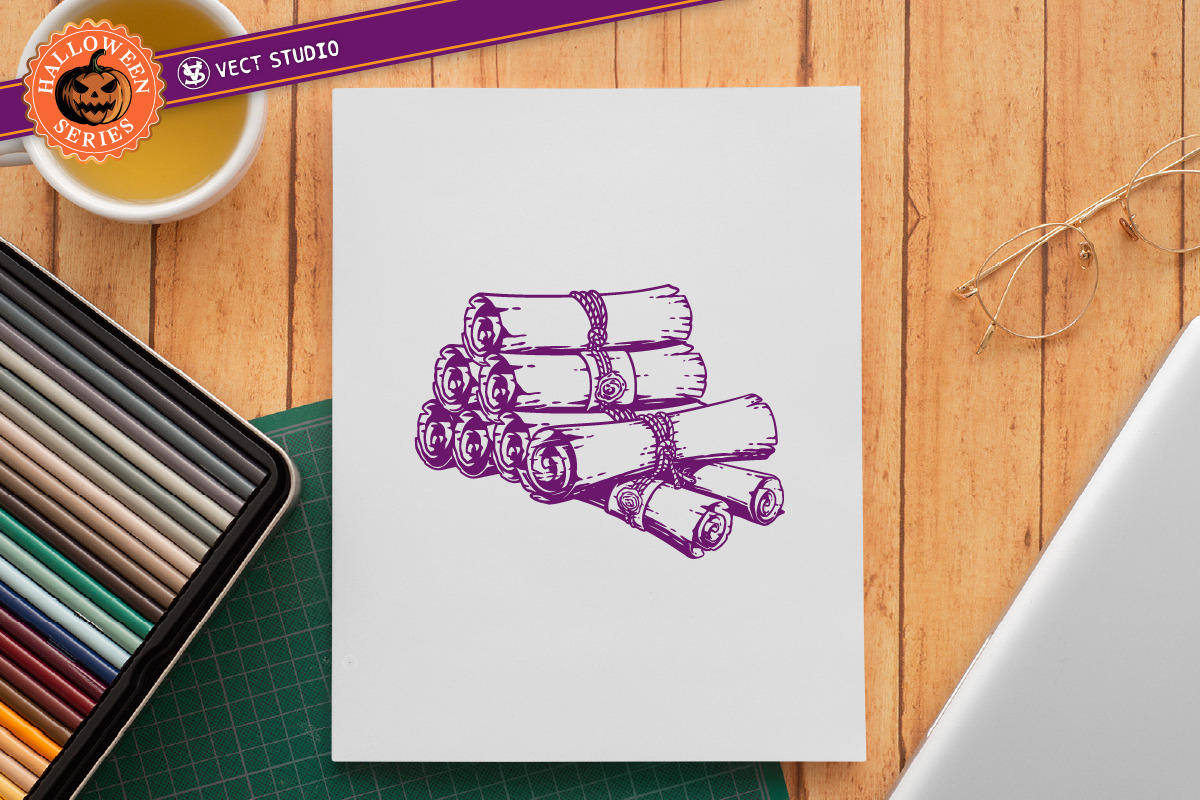 10 Paper Scroll Stamp Brushes, a Brush Add-On by vectstudio (Photo 6 of 10)