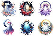 Floral Phantom Moonlight Ghost Clipa, an Illustration by DreamArtGraphic (Thumbnail 5 of 5)