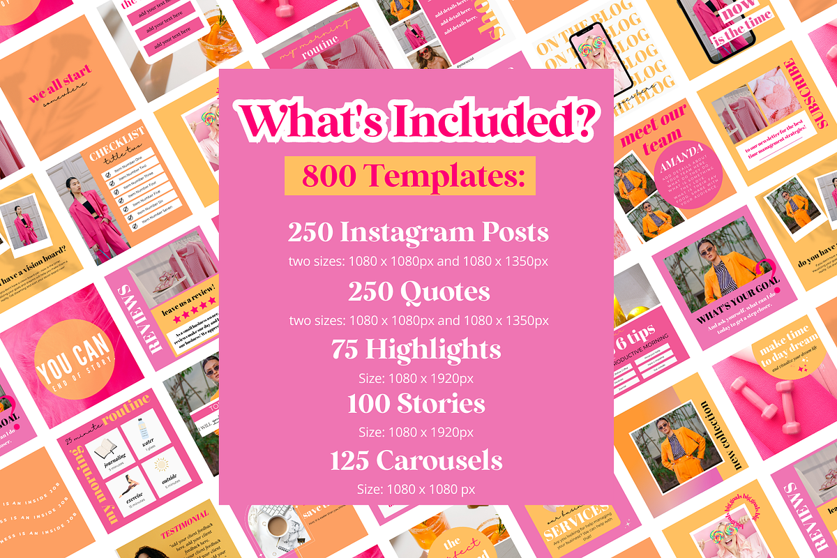 Bright Colorful Instagram Templates, a Social Media Template by Oh So Social Boutique (Photo 3 of 7)
