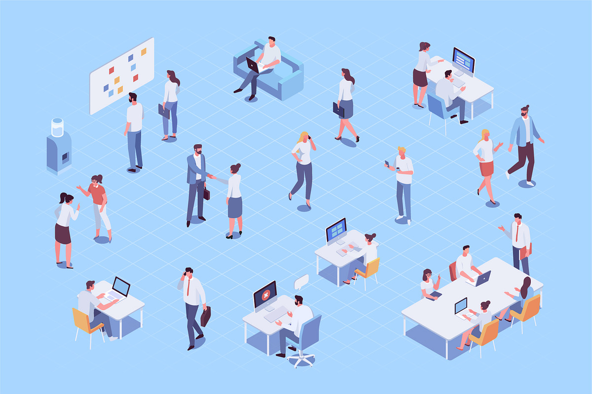 Isometric Business People Vector Set, a Finance Illustration by Vector_Art (Photo 2 of 14)
