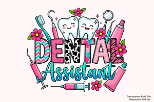 Dental Assistant Design, DA, Tee PNG, a Graphic by Clipart Bloom