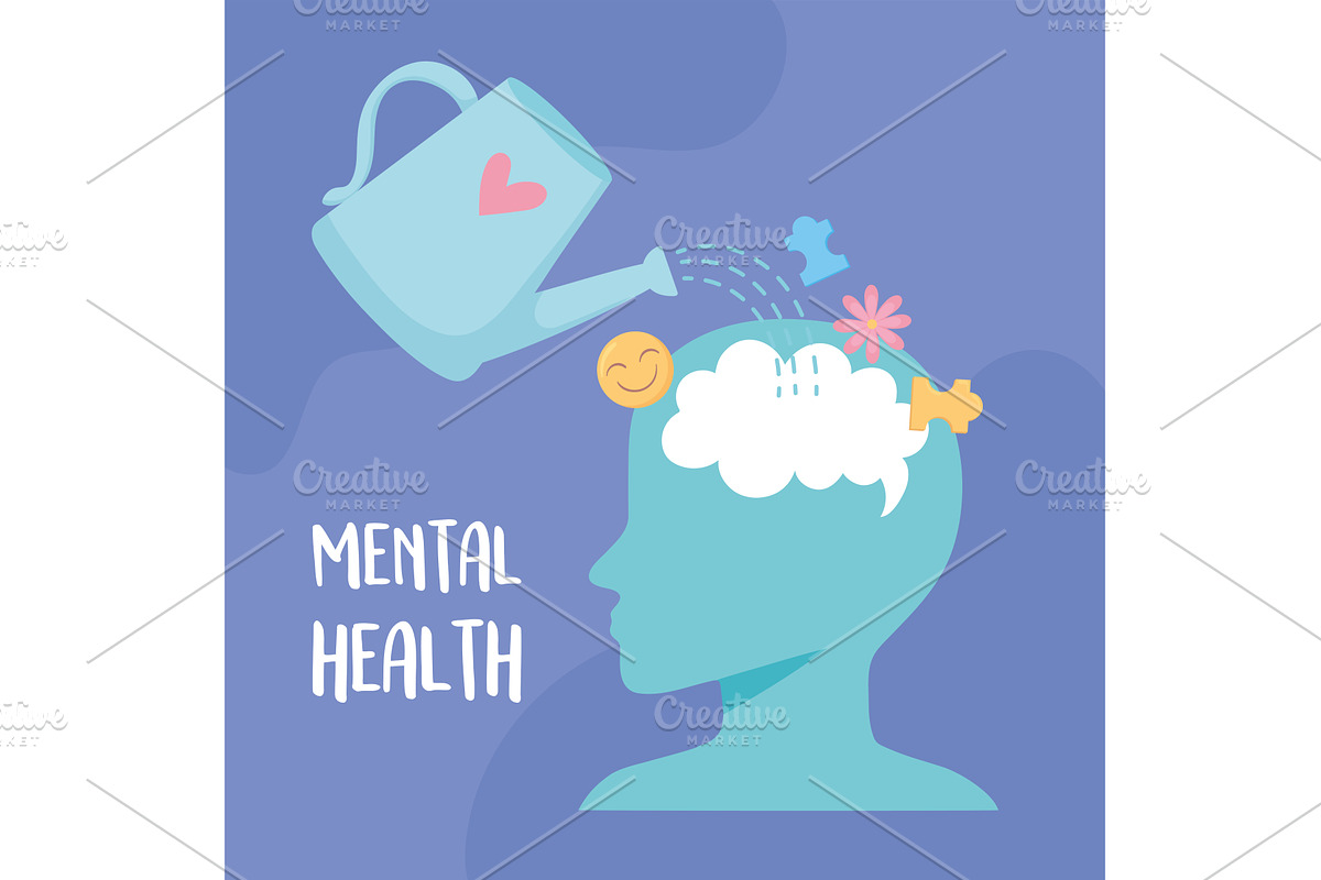 mental health brain, a Healthcare Illustration by studiogstock