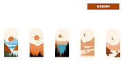 Boho Landscape Graphics Collection, a Decorative Illustration by Adora ARTS (Thumbnail 7 of 13)