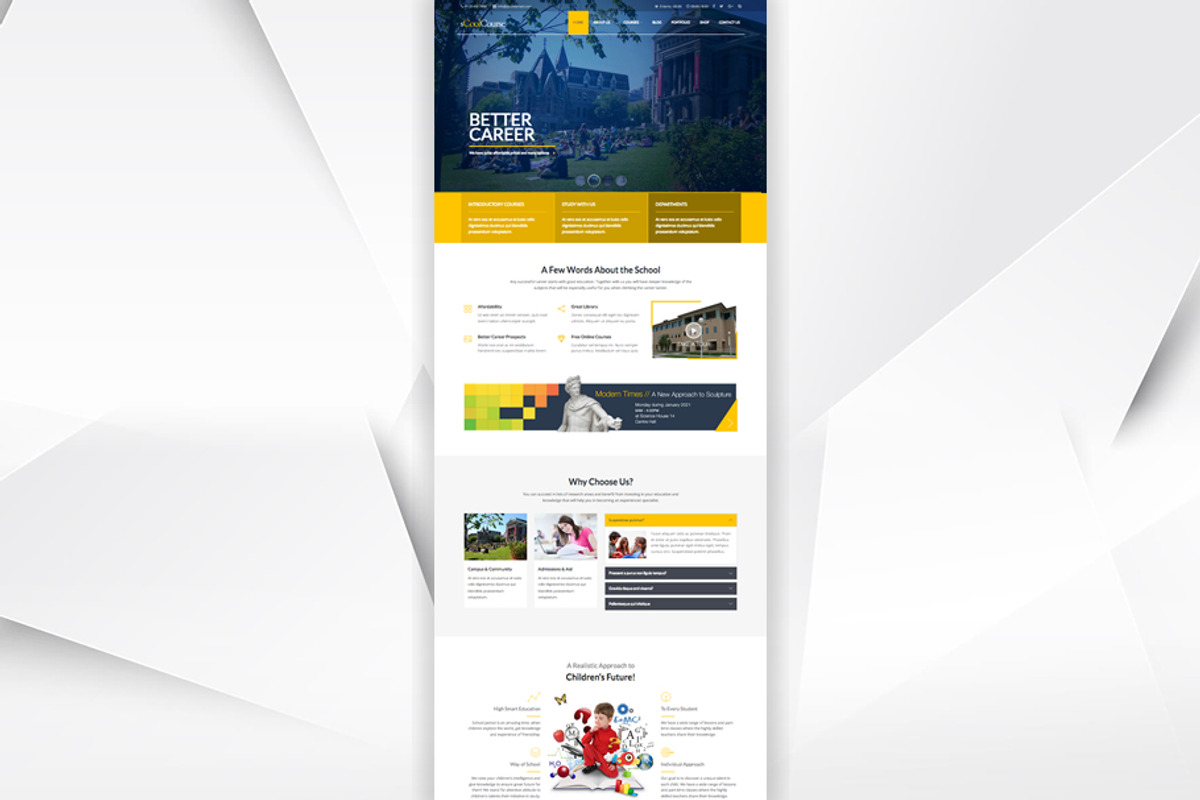 sCoolCourse Educational WP Theme, a WordPress Template by Webflex (Photo 3 of 5)