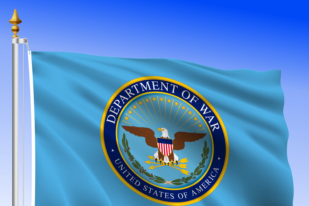 US Department of War flag USA, an Illustration by frizio