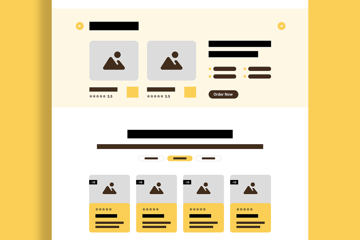 Food Delivery Service Wireframe, a Wireframe Template by MightyDesign (Photo 3 of 9)