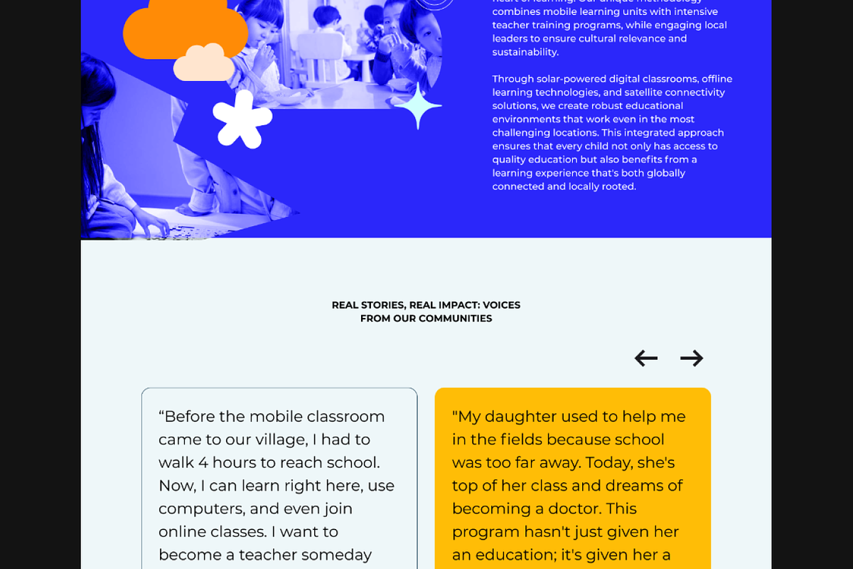 Kids Education Non-Profit Website, an UI Kit Template by BeadyLab (Photo 5 of 5)