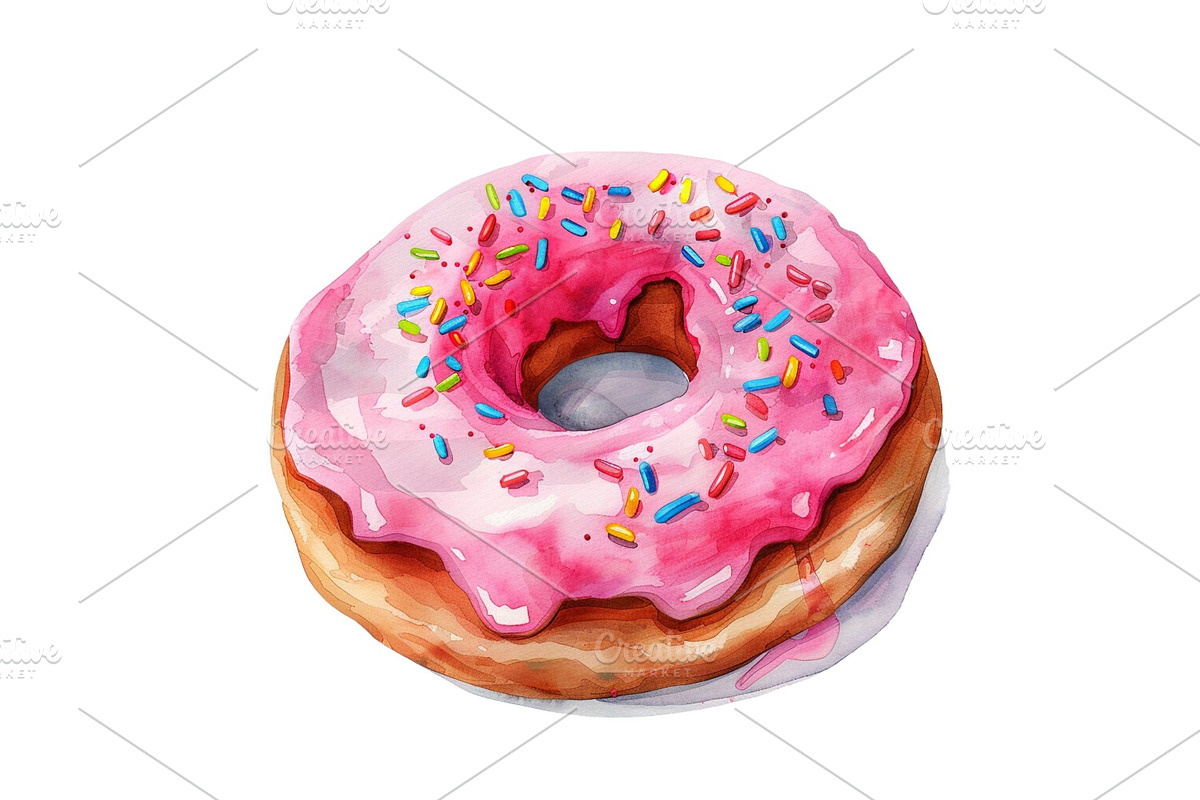 10 Fast Food Watercolor Illustration, a Food Illustration by 1801Prints (Photo 5 of 11)