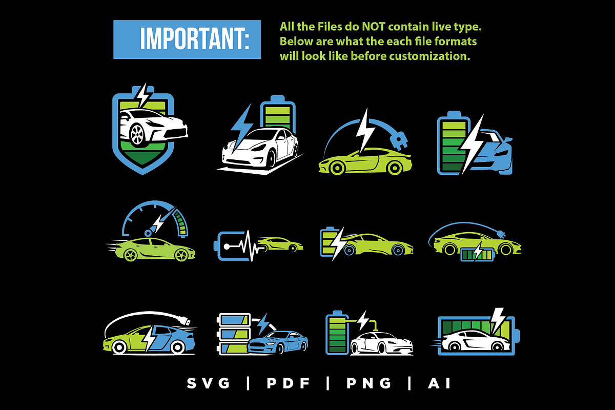 EV Charging Battery Logo Bundle, a Branding & Logo Template by Guavanaboy (Photo 2 of 3)