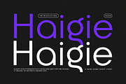 Haigie - Modern Sans Serif, a Sans Serif Font by Typeformers (Thumbnail 1 of 5)
