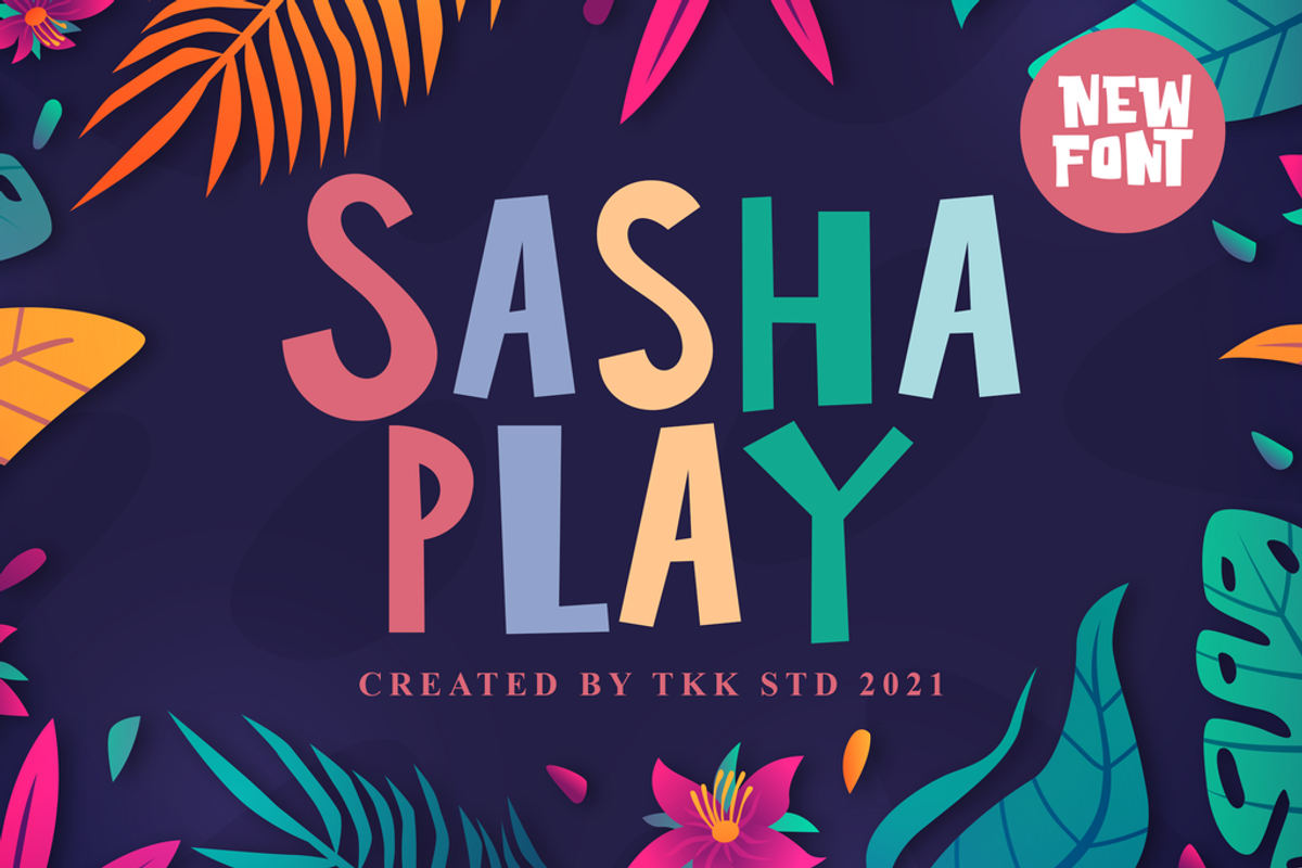 Sasha Play - Cute Font, a Sans Serif Font by tokokoo (Photo 1 of 11)