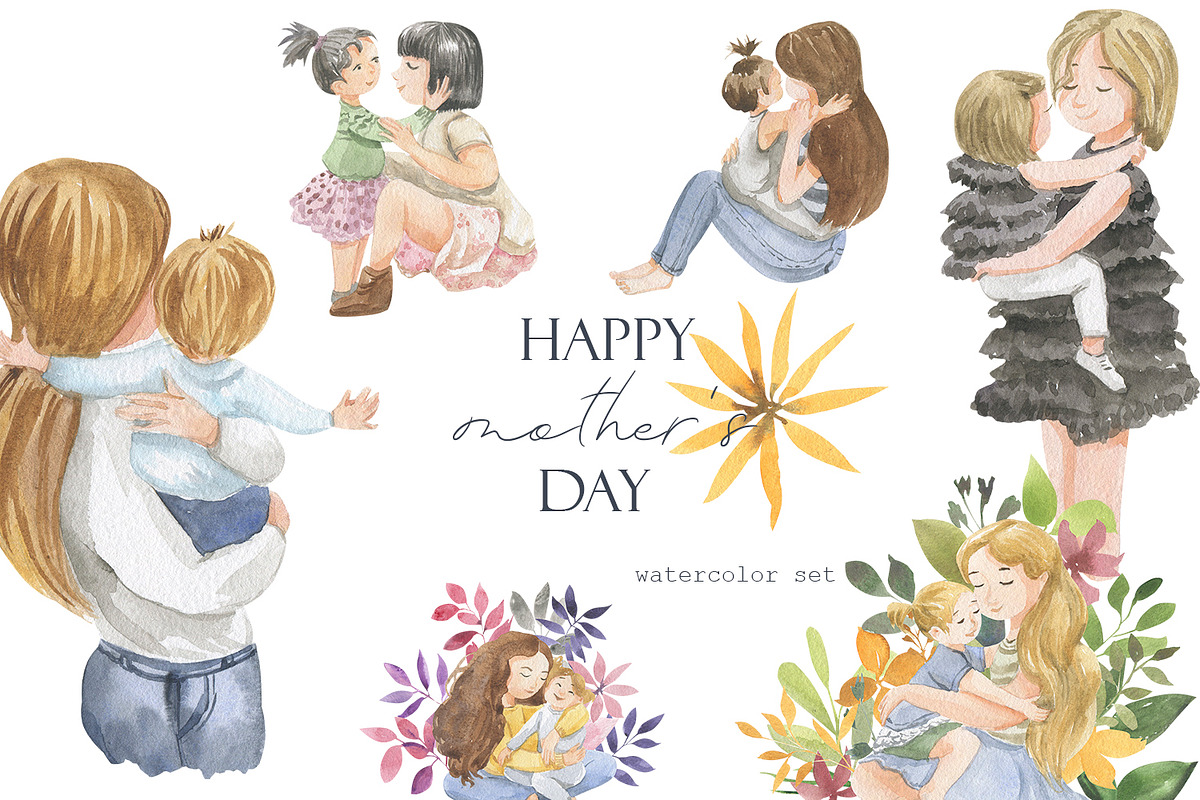 Happy mother's day, an Illustration by Love Watercolor Store (Photo 1 of 9)